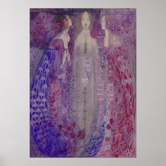 Art Nouveau Three Perfumes MacDonald 1912 Poster (Voorkant)