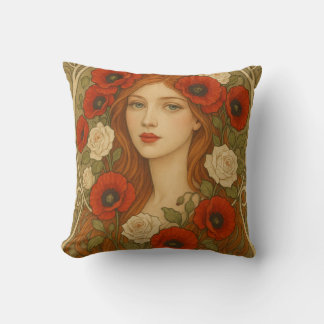 Art nouveau Throw Pillow Kussen
