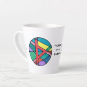 Art Nouveau Thurisaz Rune Latte Mug - DÉFENSE ! (Angle gauche)