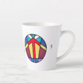 Art Nouveau Tiwaz Rune Latte Mug - Victoire ! (Droite)