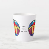 Art Nouveau Tiwaz Rune Latte Mug - Victoire ! (Devant)