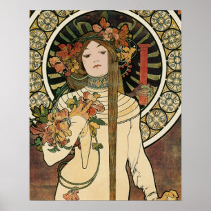 Art Nouveau Trappistine Mucha Kunst Poster