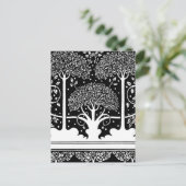 Art Nouveau Tree Beardsley Pattern Briefkaart (Staand voorkant)