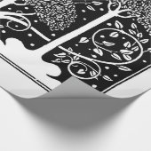 Art Nouveau Tree Beardsley Pattern Cadeaupapier (Hoek)