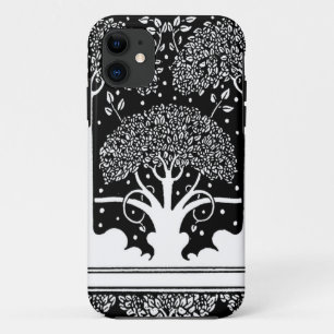 Art Nouveau Tree Beardsley Pattern iPhone 11 Hoesje