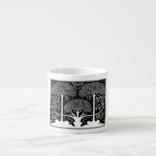 Art Nouveau Tree Beardsley Pattern Espresso Kop