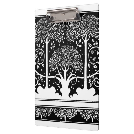 Art Nouveau Tree Beardsley Pattern Klembord (Links)