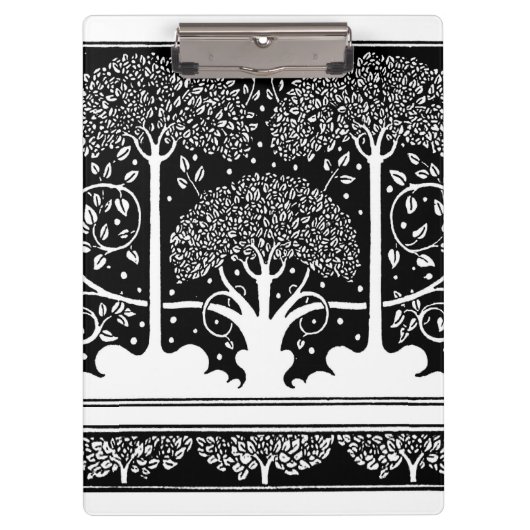 Art Nouveau Tree Beardsley Pattern Klembord (Voorkant)