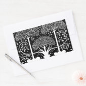Art Nouveau Tree Beardsley Pattern Rechthoekige Sticker (Envelop)