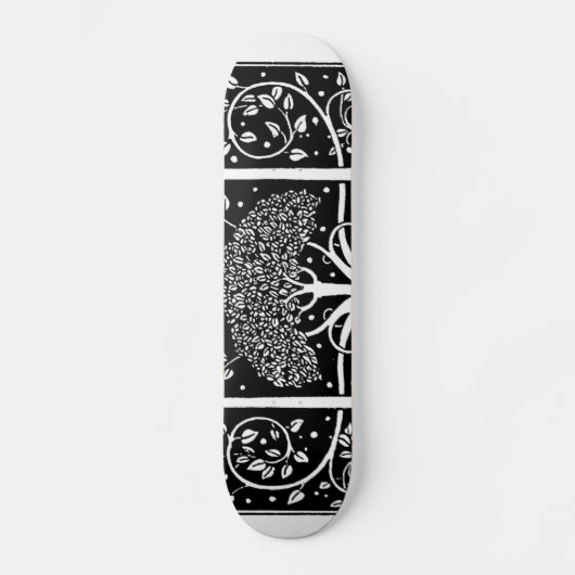 Art Nouveau Tree Beardsley Pattern Skateboard (Voorkant)