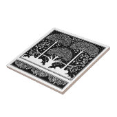 Art Nouveau Tree Beardsley Pattern Tegeltje (Zijkant)