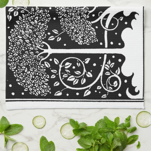 Art Nouveau Tree Beardsley Pattern Theedoek (Gevouwen)