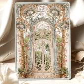 Art Nouveau Trouwboog Kaart