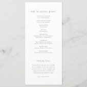 Art Nouveau trouwprogramma Programma (Achterkant)