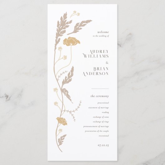 Art Nouveau trouwprogramma Programma (Voorkant)