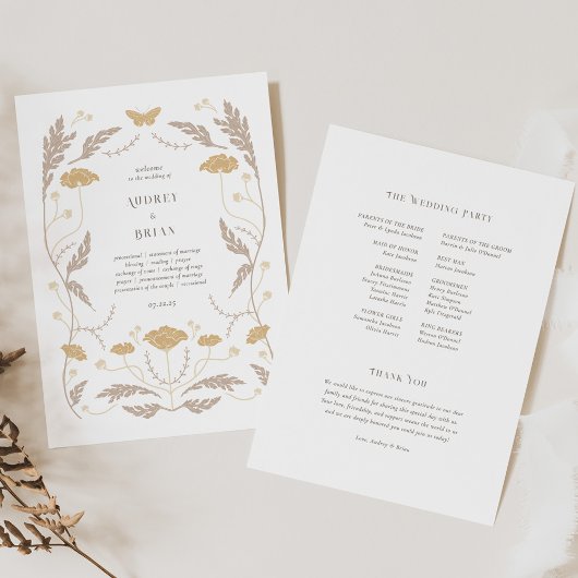 Art Nouveau trouwprogramma Programma