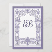 Art Nouveau Trouwuitnodiging | Vintage Weelderig Kaart (Achterkant)