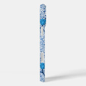 Art Nouveau Tulip Damask, Cobalt Blue Case-Mate iPhone Case (Achterkant / Rechts)