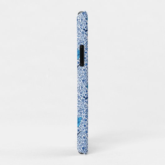 Art Nouveau Tulip Damask, Cobalt Blue Case-Mate iPhone Case (Achterkant/rechts)