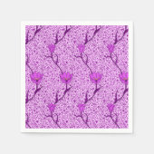Art Nouveau Tulip Damask, Violet en Orchid Servetten (Voorkant)