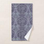Art Nouveau Tulips in Periwinkle Bath Towels Bad Handdoek (Handdoek)
