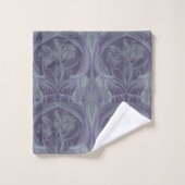 Art Nouveau Tulips in Periwinkle Bath Towels Bad Handdoek (Wasdoekje)