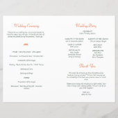 Art Nouveau Tulips Wedding Programme (Achterkant)