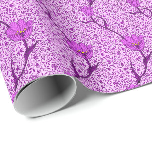 Art Nouveau Tulp Damast, Violet en Orchidee Cadeaupapier
