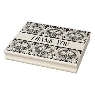 Art Nouveau Tulpen Rubberstempel