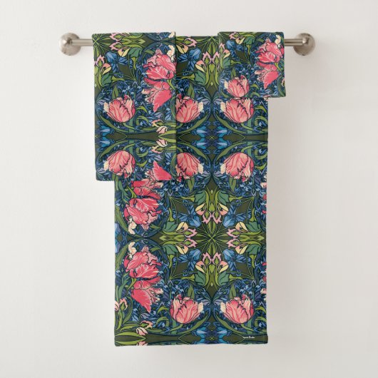 Art Nouveau Tulpen Tuin Bad Handdoek (Insitu)