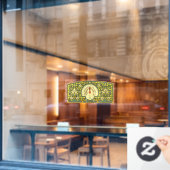 Art nouveau turkey raamsticker (Cafe Raam)