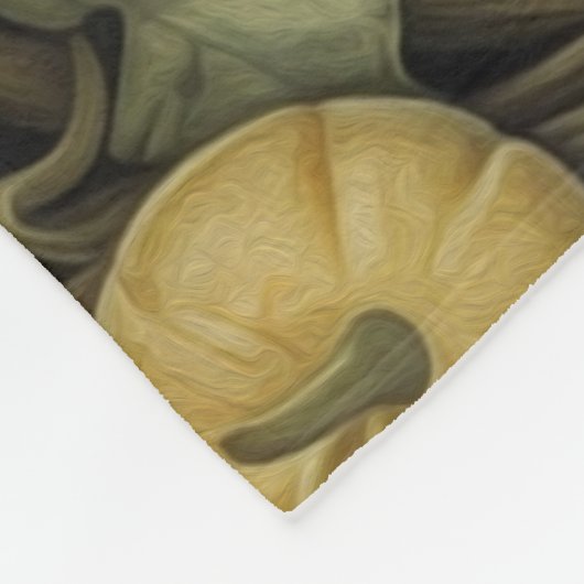 Art nouveau uil in het bos fleece deken (Hoek)