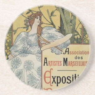 Art Nouveau uit het verleden, Exposition des Beaux Zandsteen Onderzetter