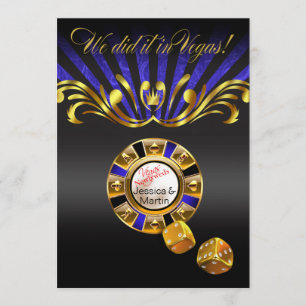 Art Nouveau Vegas Ontvangst goud blauw Kaart