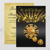 Art Nouveau Vegas Ontvangst | goud zwart Kaart (Voorkant / Achterkant)