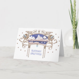 Art Nouveau verjaardag Kaart
