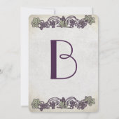 Art Nouveau  Vineyard Wedding Invites Kaart (Achterkant)