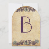 Art Nouveau Vineyard Wedding Kaart (Achterkant)