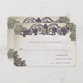 Art Nouveau  Vineyard Wedding RSVP (Voorkant / Achterkant)