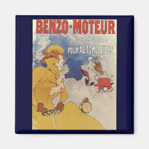 Art Nouveau vintage, Benzo Moteur van Jules Cheret Magneet