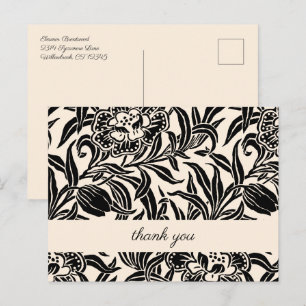 Art Nouveau Vintage Botanische Bloemmotief Briefkaart