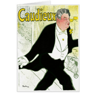 Art nouveau vintage, Caudieux par Toulouse Lautrec
