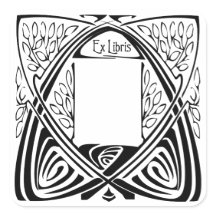 Art Nouveau Vintage Ex Libris Boite Étiquette