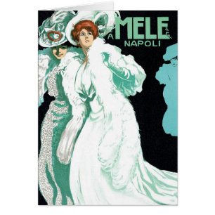 Art Nouveau vintage, Italiaanse mode, elegante vro