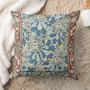 Art Nouveau Vintage Kersenbloesem Patroon Kussen