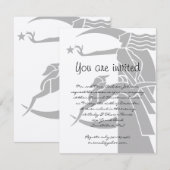 Art Nouveau Vintage kerstfeest Invitae Kaart (Voorkant / Achterkant)