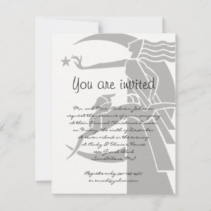 Art Nouveau Vintage kerstfeest Invitae Kaart