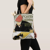 Art Nouveau vintage, kunstschilder met huiskat Draagtas (Dichtbij)