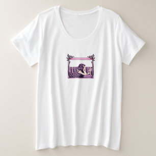 Art Nouveau vintage lezer Grote Maat T-shirt
