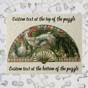 Art Nouveau vintage, Pasen Eieren met Kippen Legpuzzel